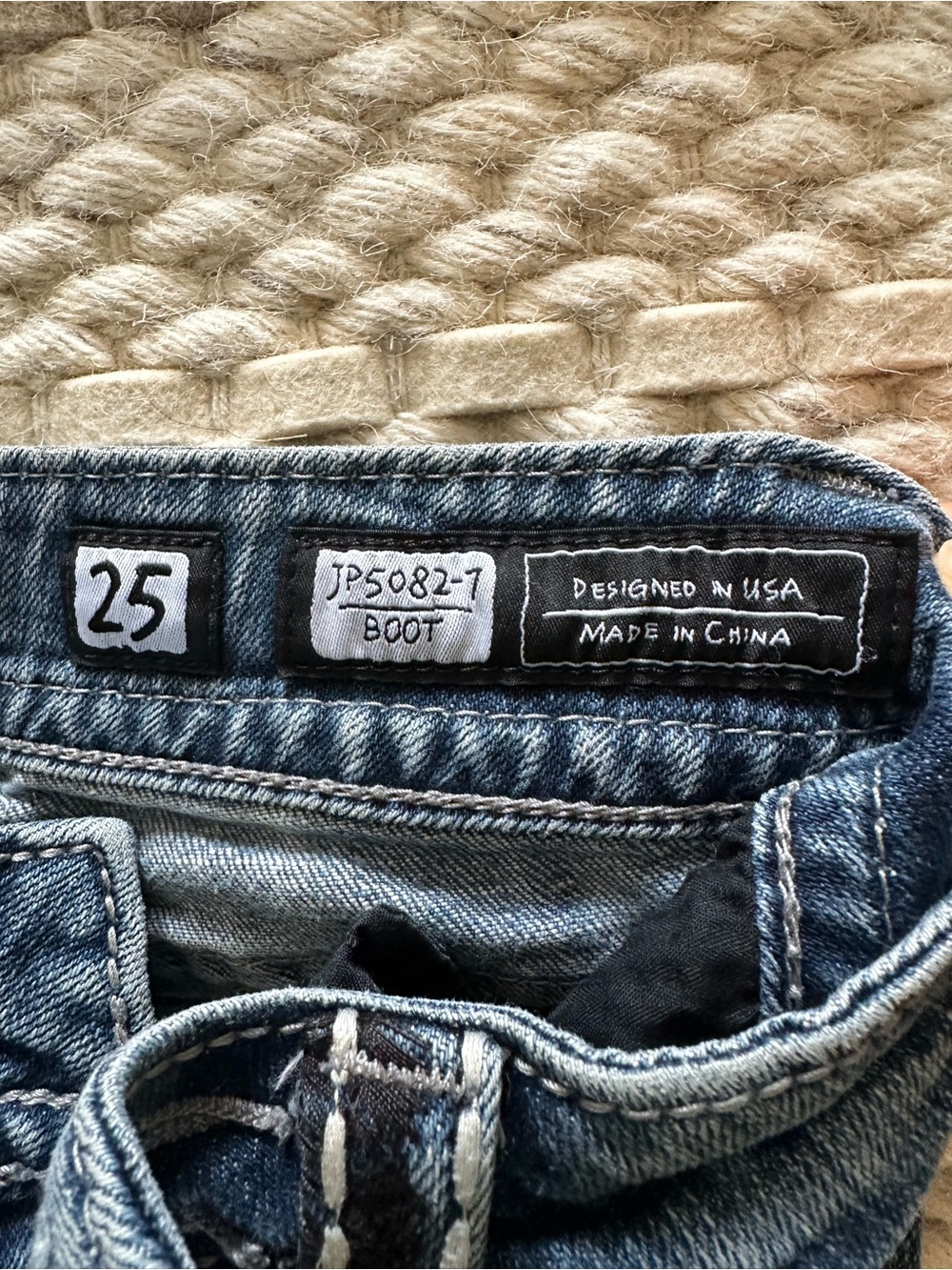 Y2K Miss Me Women's Dark Blue Bootcut Jeans size 25 - Picture 3 of 9